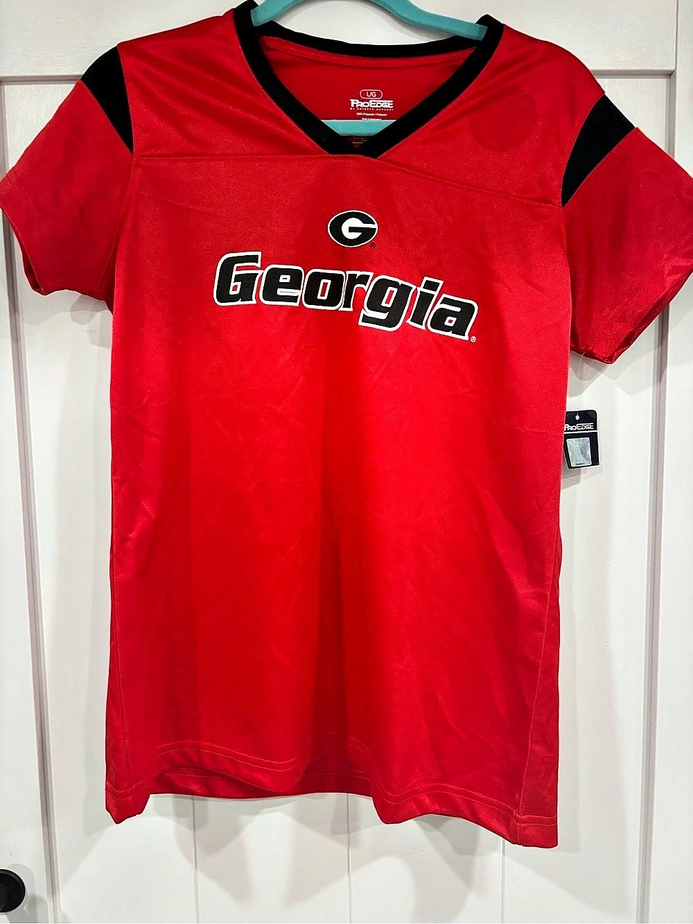 Pro Edge Georgia Bulldogs Red Black Jersey Size Large NWT